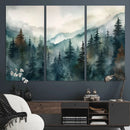 Serenity Forest Wall Art Canvas | Foggy Mountain Landscape