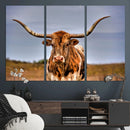 Texas Longhorn Wall Art Print, Framed Longhorn Cow Wall Art