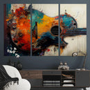 Abstract Guitar Wall Art Canvas | Vibrant Music-Inspired Art by MyGreatCanvas | Canvas Wall Art Prints | Photo Prints & Wall Decor