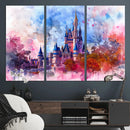Disney Wall Art: Dreamy Watercolor Cinderella Castle Canvas by MyGreatCanvas | Canvas Wall Art Prints | Photo Prints & Wall Decor