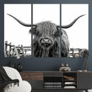 Longhorn Canvas Print, Bighorn Cow Wall Art Canvas Print