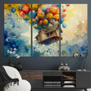 UP-Inspired Floating House with Balloons Canvas Art –