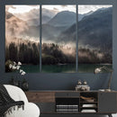 Foggy Mountain Canvas Print Forest Wall Art