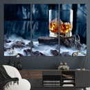 Whiskey Ice Wall Art Canvas Print