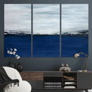 Navy Blue Abstract Wall Art Canvas Print