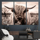 Scottish Cow Longhorn Wall Art Canvas Print