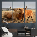 Highland Cow Canvas Wall Art Animal Print for Farm House