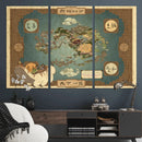 Avatar Wall Art: The Last Airbender Vintage Map - Wall Art
