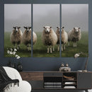 Flock of Sheep in a Mystical Fog – Pastoral Wall Art Canvas by MyGreatCanvas | Canvas Wall Art Prints | Photo Prints & Wall Decor