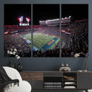 Ben Hill Griffin Stadium Night Game Triple Canvas Wall Art -