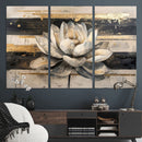 Abstract Lotus Flower Wall Art Canvas Print, Meditation Yoga