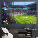 Tottenham Hotspur Stadium Canvas Print, Match Day Triple