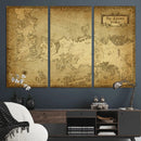 Vintage Game of Thrones Map Wall Art | Westeros and Essos