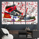 Jordan Shoes Graffiti Wall Art Canvas Print- Jordan Graffiti by MyGreatCanvas | Canvas Wall Art Prints | Photo Prints & Wall Decor