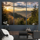 Sunrise Over the Smoky Mountains Canvas Wall Art –