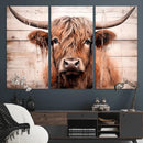 Vintage Scottish Highland Cow Cattle Art Print Farmhouse