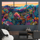 Colorful Abstract Landscape Wall Art Print Canvas - Vibrant