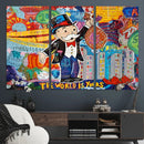 Pop Art Monopoly Man Canvas Wall Art Print - Bold and