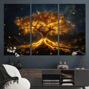 Golden Tree of Life Canvas Wall Art Print - Majestic Glowing by MyGreatCanvas | Canvas Wall Art Prints | Photo Prints & Wall Decor