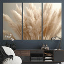 Pampas Grass Canvas Wall Art - Elegant Neutral Decor for