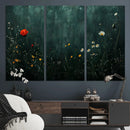Wildflower Field Framed Wall Art, Vintage Botanical