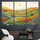 YAYOI KUSAMA Wall Art - Colorful Dot Art Landscape Canvas,