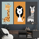 Boho Jungle Animal Nursery Wall Art Prints – Safari Decor