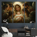 Mary Jesus Canvas Wall Art Print - Madonna and Child with
