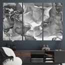 Black White Abstract Canvas Wall Art - Fluid Ink Artwork - by MyGreatCanvas | Canvas Wall Art Prints | Photo Prints & Wall Decor