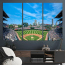 Wrigley Field Chicago Cubs Panoramic Art Multi-Piece Canvas