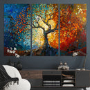Yggdrasil Tree of Life Mosaic Stained Glass Wall Art Canvas,
