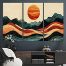 Mountain Triptych Wall Art Canvas Print – Western Nature