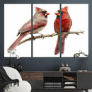 Cardinal Canvas Wall Art - Male and Female Cardinal Print -