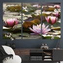 Lotus Flower Wall Art Canvas Print, Water Lily Large Wall