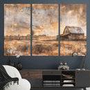 Rustic Farmhouse Wall Art Canvas Print | Barn and Field