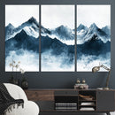 Snowy Peaks Wall Art – Framed Misty Mountain Canvas Artwork by MyGreatCanvas | Canvas Wall Art Prints | Photo Prints & Wall Decor