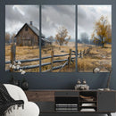 Rustic Autumn Farmhouse Wall Art Canvas Print – Serene