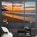 Sunset Wall Art Print - Stunning Beach Sunset Canvas Artwork