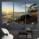 Tropical Beach Wall Art - Stunning Ocean Sunset Canvas Print