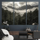 Moody Forest Wall Art – Framed Mountain Fog Canvas Artwork, by MyGreatCanvas | Canvas Wall Art Prints | Photo Prints & Wall Decor