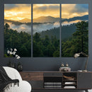 Mountain Sunrise Wall Art – Framed Pine Forest Canvas by MyGreatCanvas | Canvas Wall Art Prints | Photo Prints & Wall Decor