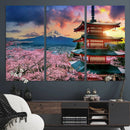 Mount Fuji Cherry Blossom Wall Art Canvas Print – Framed by MyGreatCanvas | Canvas Wall Art Prints | Photo Prints & Wall Decor