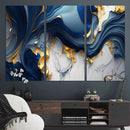 Blue Marble Wall Art Canvas Print – Framed Gold Veins by MyGreatCanvas | Canvas Wall Art Prints | Photo Prints & Wall Decor