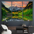 Wall Art Canvas Print – Sunset Glow Mountain Canvas, Peaks by MyGreatCanvas | Canvas Wall Art Prints | Photo Prints & Wall Decor