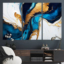 Gold Blue Abstract Canvas Print, Elegant Navy and Gold by MyGreatCanvas | Canvas Wall Art Prints | Photo Prints & Wall Decor