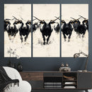 Texas Longhorn Wall Art – Framed Black White Cattle Canvas by MyGreatCanvas | Canvas Wall Art Prints | Photo Prints & Wall Decor