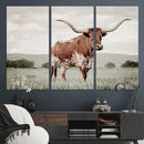 Texas Longhorn Wall Art – Framed Spotted Cattle Canvas by MyGreatCanvas | Canvas Wall Art Prints | Photo Prints & Wall Decor