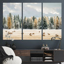 Elk Herd Wall Art – Framed Snowy Forest Canvas Artwork, by MyGreatCanvas | Canvas Wall Art Prints | Photo Prints & Wall Decor