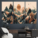 Wood Mountain Landscape Wall Art Canvas Print – Framed