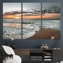 Ocean Sunset Wall Art Canvas Print – Framed Beach Waves
